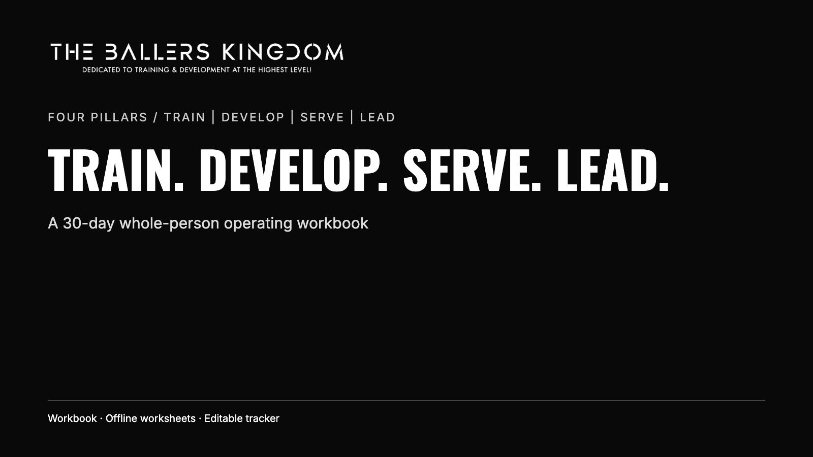 Original digital cover of Train. Develop. Serve. Lead.